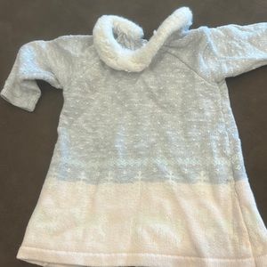 Janie and Jack pink and gray reindeer dress 0-3 months.